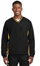 Sport-Tek Adult Unisex Tipped V-Neck Raglan Wind Shirt